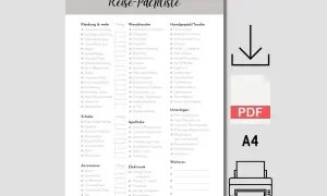 Reise-Packliste für den Tauchurlaub: Kleidung, Schuhe, Waschtasche, Handgepäck, Apotheke, Elektronik & mehr.