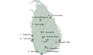 Reiseroute durch Sri Lanka: Von Negombo über Sigiriya und Ella bis nach Mirissa. Eine Entdeckungsreise durch die Insel.