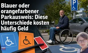 Blauer oder oranger Parkausweis? Diese Unterschiede kosten Geld. Was kostet parken auf behindertenparkplatz?