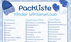 Packliste für den Kinder-Skiurlaub: Kleidung, Hygieneartikel und Sonstiges. Alles für einen tollen Winterurlaub!