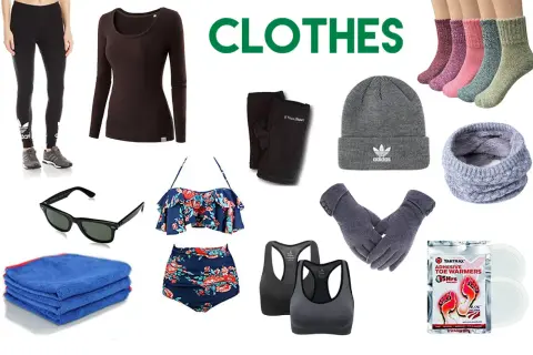 Kleidung für Neuseeland: Leggings, Bikini, Mütze, Handschuhe, Socken und mehr. Perfekt für Abenteuer!