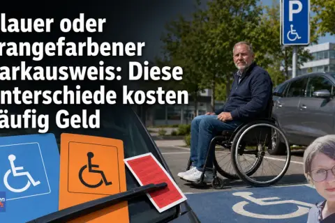 Blauer oder oranger Parkausweis? Diese Unterschiede kosten Geld. Was kostet parken auf behindertenparkplatz?
