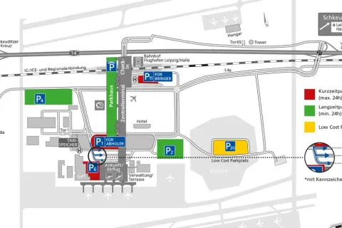 Planen Sie Ihren Besuch am Flughafen Leipzig/Halle? Hier finden Sie die Flughafen Leipzig Parken Preise und Optionen: Kurzzeit-, Langzeit- und Low Cost Parkplätze.