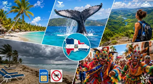 Karneval, Wale, Strände und Berge – die Dominikanische Republik bietet das ganze Jahr über Erlebnisse. Die beste Reisezeit Dom Rep ist oft von Dezember bis April für sonniges Wetter.