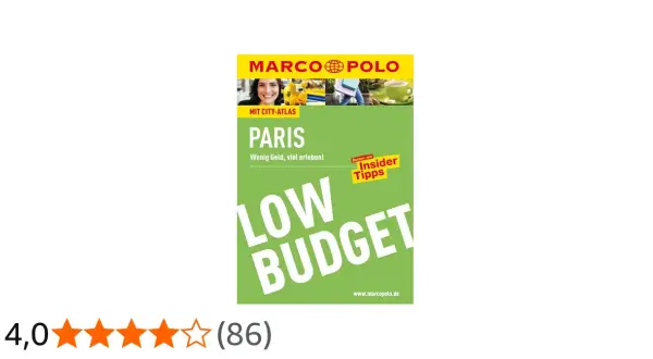 Marco Polo City-Atlas Paris: Wenig Geld, viel erleben! Entdecke Paris mit diesem Low Budget Reiseführer.