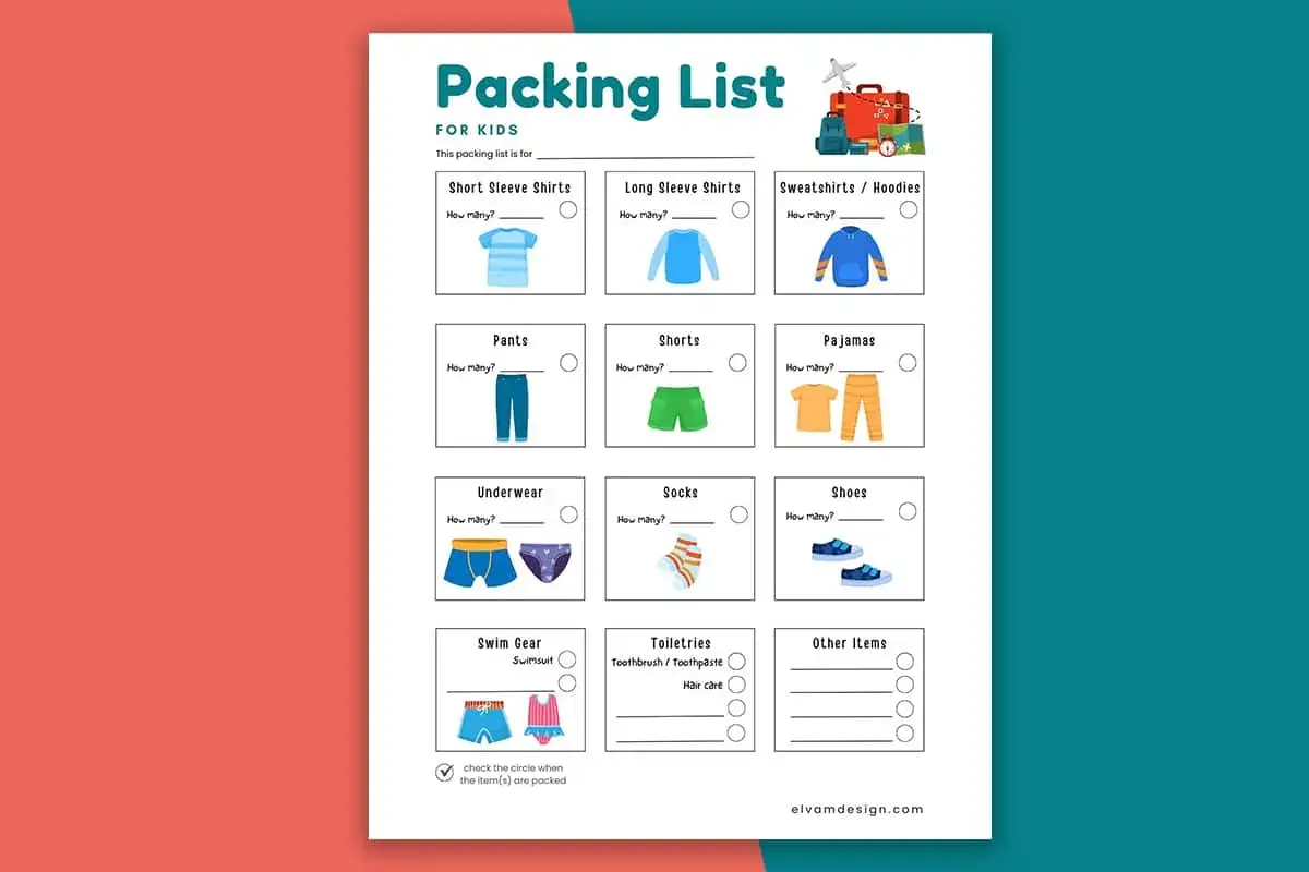Checkliste Urlaub mit Kindern: Kleidung, Schuhe, Badesachen und mehr. So wird nichts vergessen!