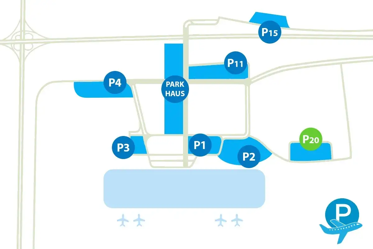 Übersicht über Parkmöglichkeiten am Flughafen Leipzig. Hier finden Sie Informationen zu Flughafen Leipzig Parken Preise für P1, P2, P3, P4, P11, P15 und P20.