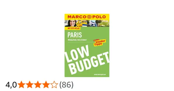 Marco Polo City-Atlas Paris: Wenig Geld, viel erleben! Entdecke Paris mit diesem Low Budget Reiseführer.